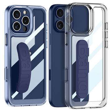 iPhone 16 Pro Clear Case with Silicone Hand Strap - Blue