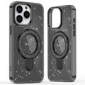 iPhone 16 Pro Glitter Hybrid Case with Kickstand - MagSafe Compatible - Black