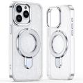 iPhone 16 Pro Glitter Hybrid Case with Kickstand - MagSafe Compatible - Transparent