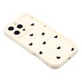 iPhone 16 Pro Heart Pattern Shockproof TPU Case with Raised Edges
