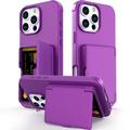 iPhone 16 Pro Hybrid Case with Hidden Mirror & Card Slot - Purple