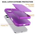 iPhone 16 Pro Hybrid Case with Hidden Mirror & Card Slot - Purple