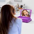 iPhone 16 Pro Hybrid Case with Hidden Mirror & Card Slot - Purple