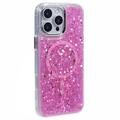 iPhone 16 Pro MagSafe-Compatible Glitter Sequin Epoxy Case - Hot Pink