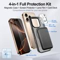 iPhone 16 Pro Max 4-in-1 MagSafe Protection Set with Card Holder - Black