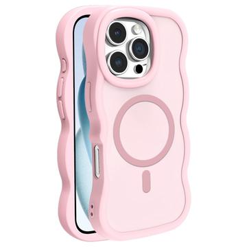 iPhone 16 Pro Max Wave-Edge Magnetic Hybrid Case - Pink