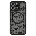 iPhone 16 Pro Stylish Protective Magnetic Case - Black Bows