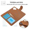 iPhone 16 Vintage 2-in-1 Wallet Case with Removable Cover - Brown