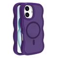 iPhone 16 Wave-Edge Magnetic Hybrid Case - Purple