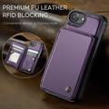 iPhone 16e/17e Caseme C22 Case RFID Card Wallet - Purple