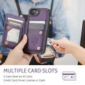 iPhone 16e/17e Caseme C22 Case RFID Card Wallet - Purple