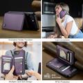 iPhone 16e/17e Caseme C22 Case RFID Card Wallet - Purple