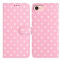 iPhone 16e/17e Polka Dot Pattern Wallet Case - Pink