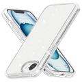 iPhone 16e Stylish Glitter Series Hybrid Case - White