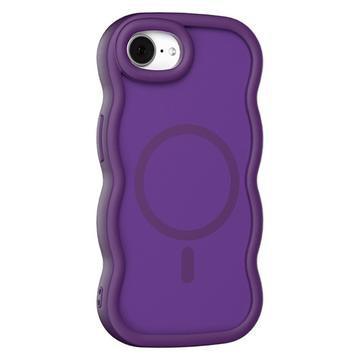 iPhone 16e Wave-Edge Magnetic Hybrid Case - Purple