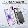 iPhone 17 4-in-1 MagSafe Protection Set with Card Holder - Black