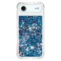 iPhone Air Glitter Quicksand TPU Case - Blue Hearts