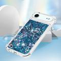 iPhone Air Glitter Quicksand TPU Case - Blue Hearts
