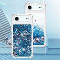 iPhone Air Glitter Quicksand TPU Case - Blue Hearts