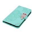 iPhone Air Owl Rhinestone Wallet Case - Cyan