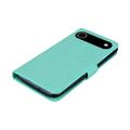iPhone Air Owl Rhinestone Wallet Case - Cyan