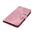 iPhone Air Owl Rhinestone Wallet Case - Rose Gold