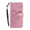 iPhone Air Owl Rhinestone Wallet Case - Rose Gold
