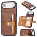 iPhone 17 Air Retro Style Case with Wallet - Brown