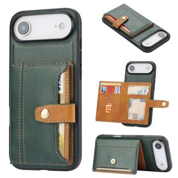 iPhone 17 Air Retro Style Case with Wallet - Green