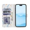 iPhone Air Rhombic Floral Wallet Case - Colorful Flowers