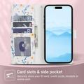 iPhone Air Rhombic Floral Wallet Case - Colorful Flowers