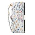 iPhone Air Rhombic Floral Wallet Case - Colorful Flowers