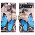 iPhone Air Style Series Wallet Case - Blue Butterfly