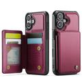 iPhone 17 Caseme C22 Case RFID Card Wallet - Red