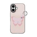iPhone 17 Dux Ducis Luvy Case with Finger Ring/Hand Strap - Light Pink / Butterfly