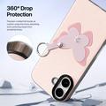 iPhone 17 Dux Ducis Luvy Case with Finger Ring/Hand Strap - Light Pink / Butterfly