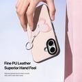 iPhone 17 Dux Ducis Luvy Case with Finger Ring/Hand Strap - Light Pink / Butterfly