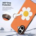 iPhone 17 Dux Ducis Luvy Case with Finger Ring/Hand Strap - Orange / Daisy
