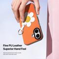 iPhone 17 Dux Ducis Luvy Case with Finger Ring/Hand Strap - Orange / Daisy