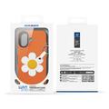 iPhone 17 Dux Ducis Luvy Case with Finger Ring/Hand Strap - Orange / Daisy