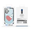 iPhone 17 Dux Ducis Luvy Case with Finger Ring/Hand Strap - Sky Blue / Heart