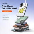 iPhone 17 Dux Ducis Luvy Case with Finger Ring/Hand Strap - White / Star