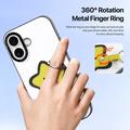 iPhone 17 Dux Ducis Luvy Case with Finger Ring/Hand Strap - White / Star