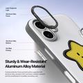 iPhone 17 Dux Ducis Luvy Case with Finger Ring/Hand Strap - White / Star