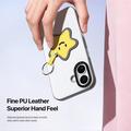 iPhone 17 Dux Ducis Luvy Case with Finger Ring/Hand Strap - White / Star
