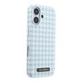 iPhone 17 Karl Lagerfeld Houndstooth Resin Plate Case - MagSafe Compatible - Blue