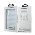 iPhone 17 Karl Lagerfeld Houndstooth Resin Plate Case - MagSafe Compatible - Blue