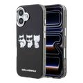 iPhone 17 Karl Lagerfeld IML Choupette Trio Watercolor Case - MagSafe Compatible - Black
