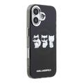 iPhone 17 Karl Lagerfeld IML Choupette Trio Watercolor Case - MagSafe Compatible - Black