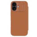 iPhone 17 Nillkin Qin Pro Flip Case - Brown